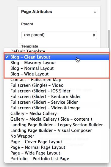 Blog Page - Layout Type