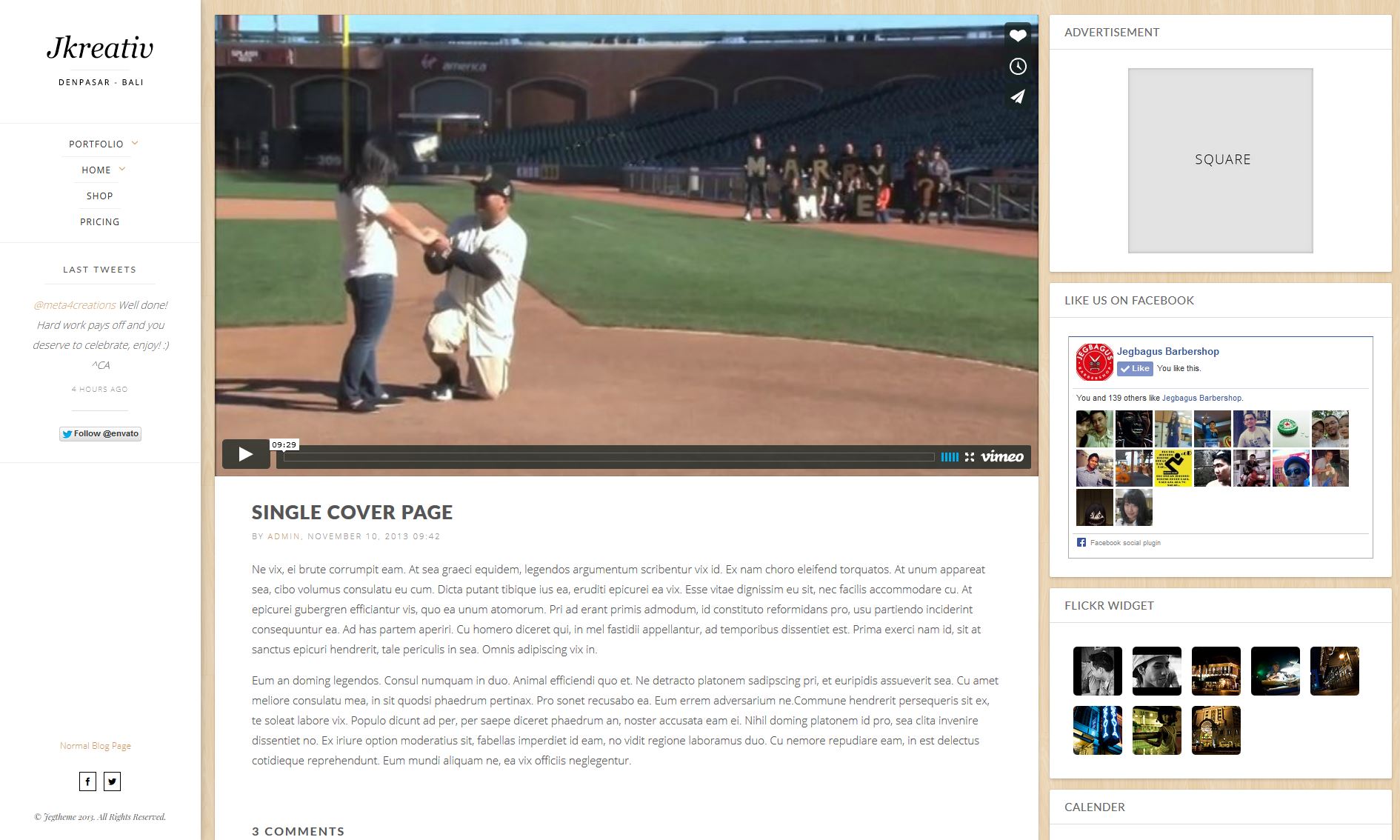 Cover Page with Inline Featured Content