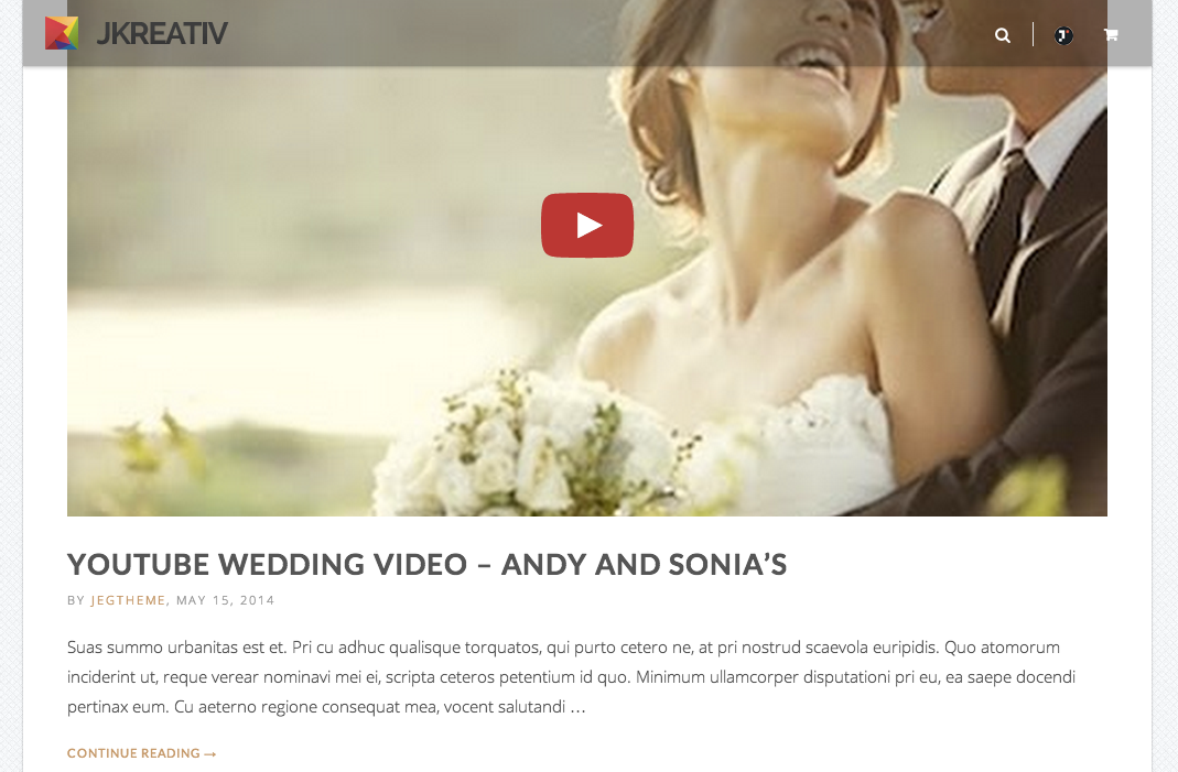 Transparent Top Navigation - Boxed Content