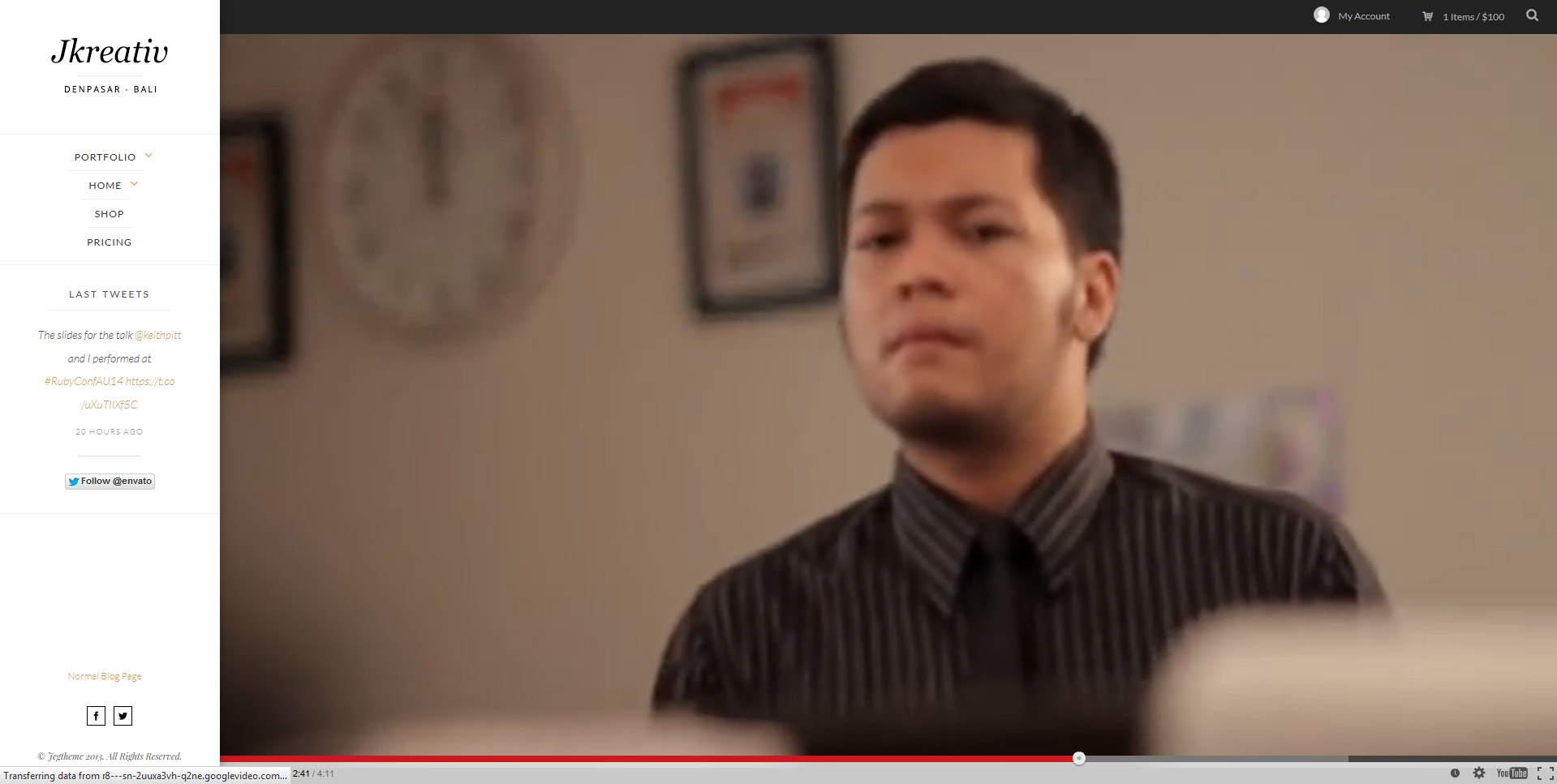 Fullscreen SIngle Video