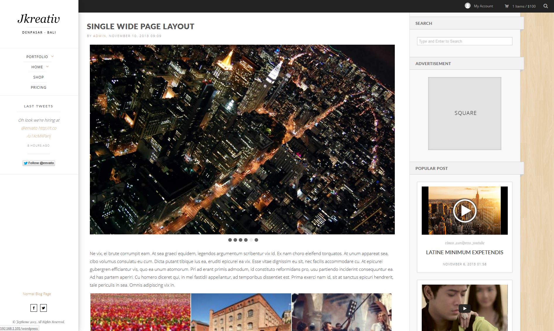 Wide Page Layout