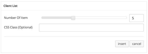 Client List Settings