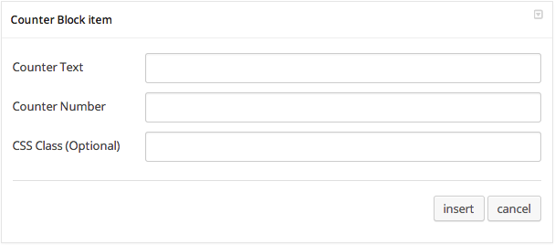 Counter Block Item Settings