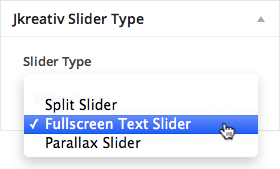 Fullscreen Text Slider