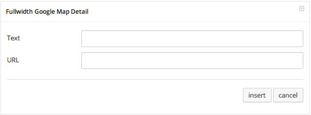 Fullwidth Google Map Detail Settings