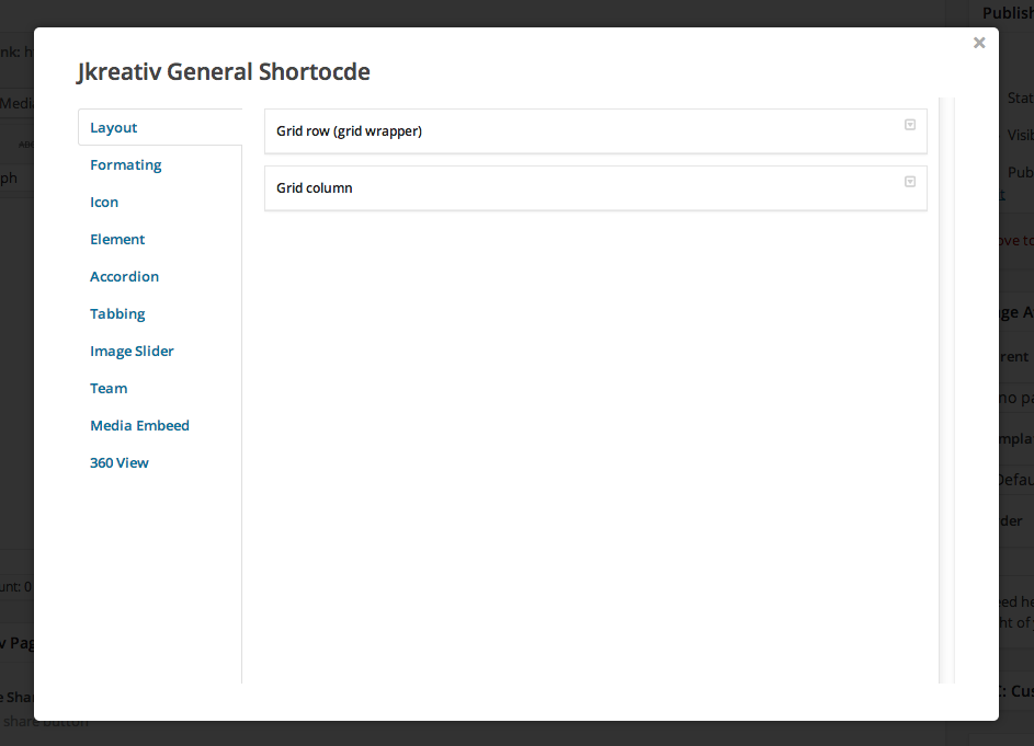 General Shortcode List