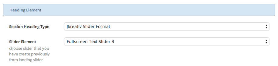 Landing Page - Heading Element