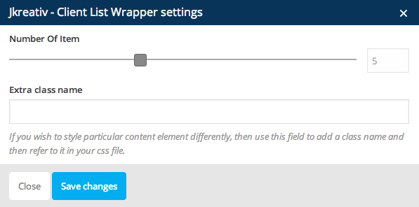 JKreativ - Client List Wrapper Settings