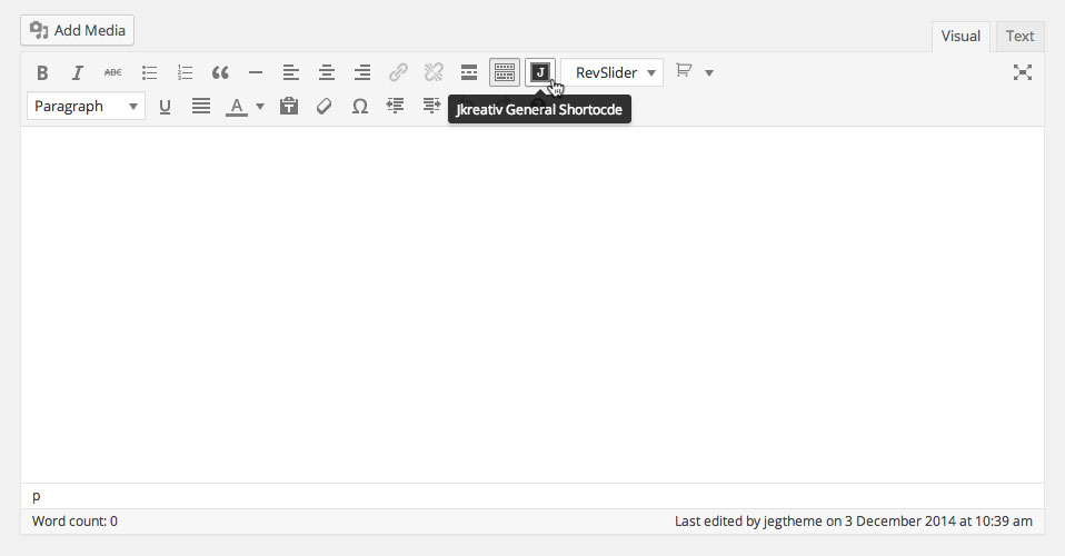 JKreativ General Shortcode