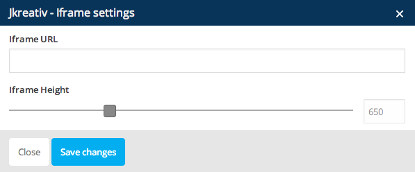 JKreativ - Iframe Settings