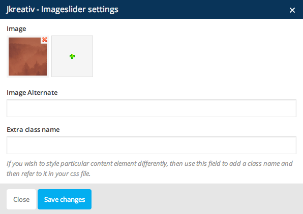 JKreativ - Image Slider Settings