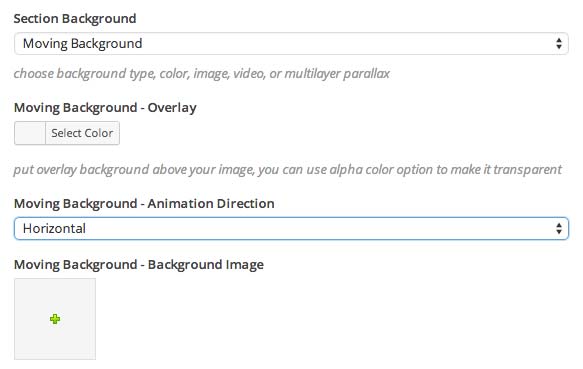 Moving Image Background