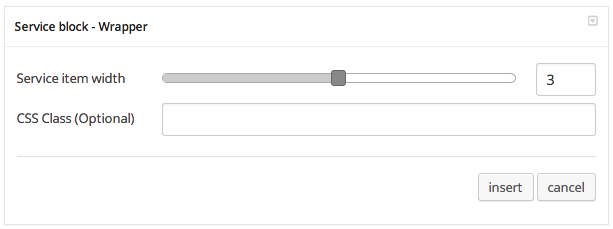 Service Block Wrapper Settings