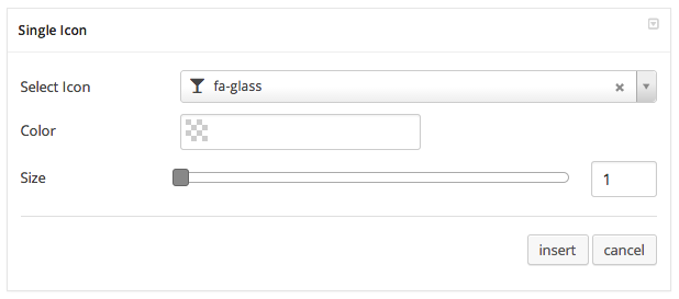 Single Icon Settings
