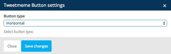 Tweetmeme Button Settings