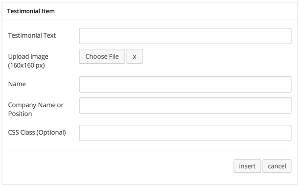 Testimonial Settings