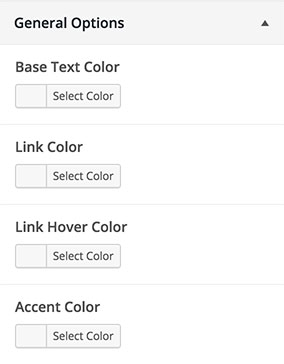 Customizer: General Option