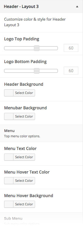 Customizer Header Layout 3