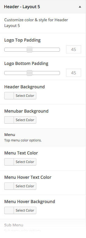 Customizer Header Layout 5