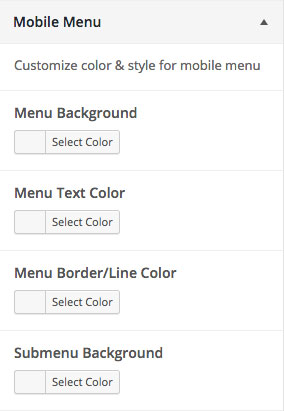 Customizer Mobile Menu